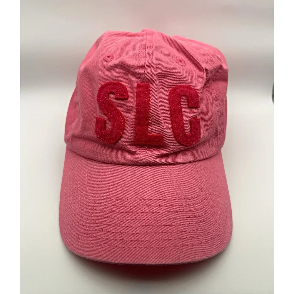 Salt Lake City Pink SLC Embroidered Dad Cap Hat Adjustable One Size